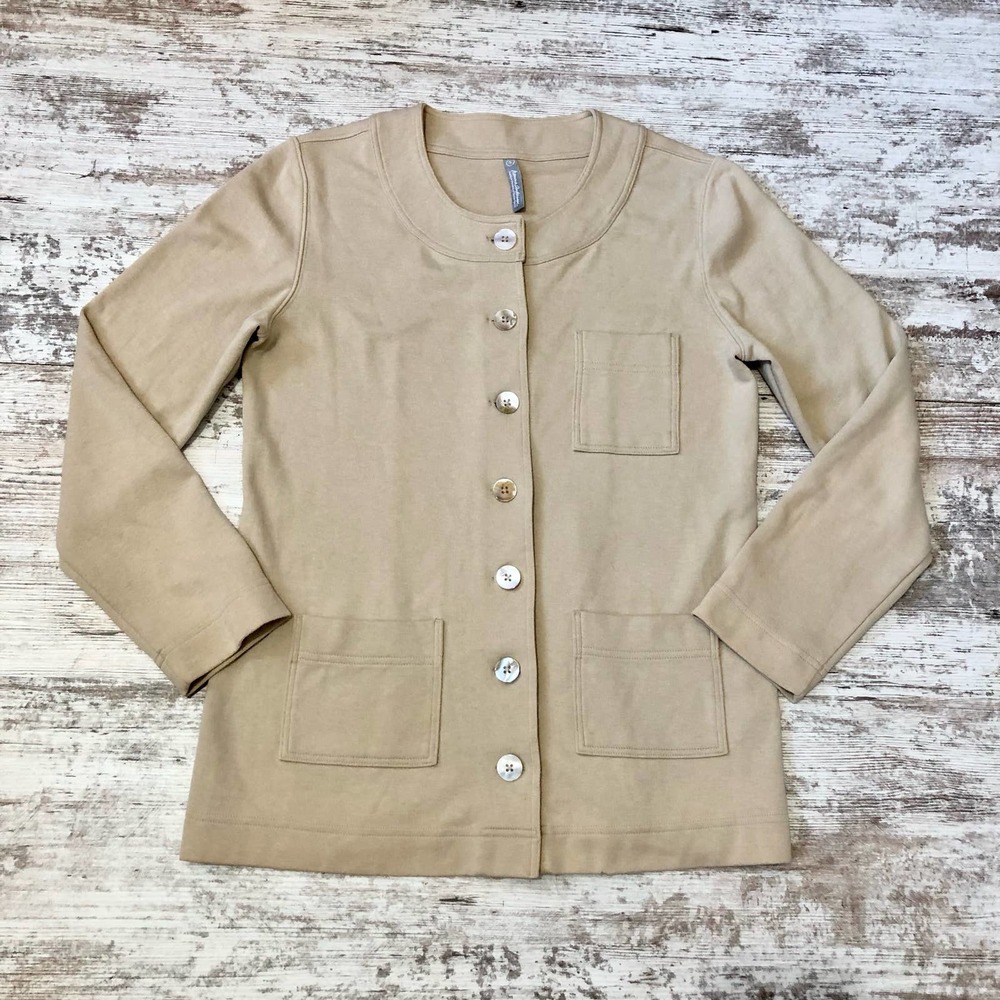 Hanna Andersson Beige Cream Cardigan Small